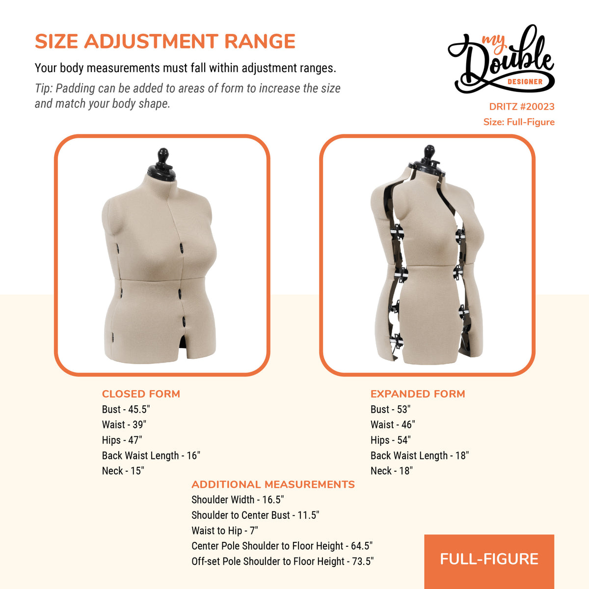 Buy the best gifts Dritz Dress Forms Little Double Adjustable Form