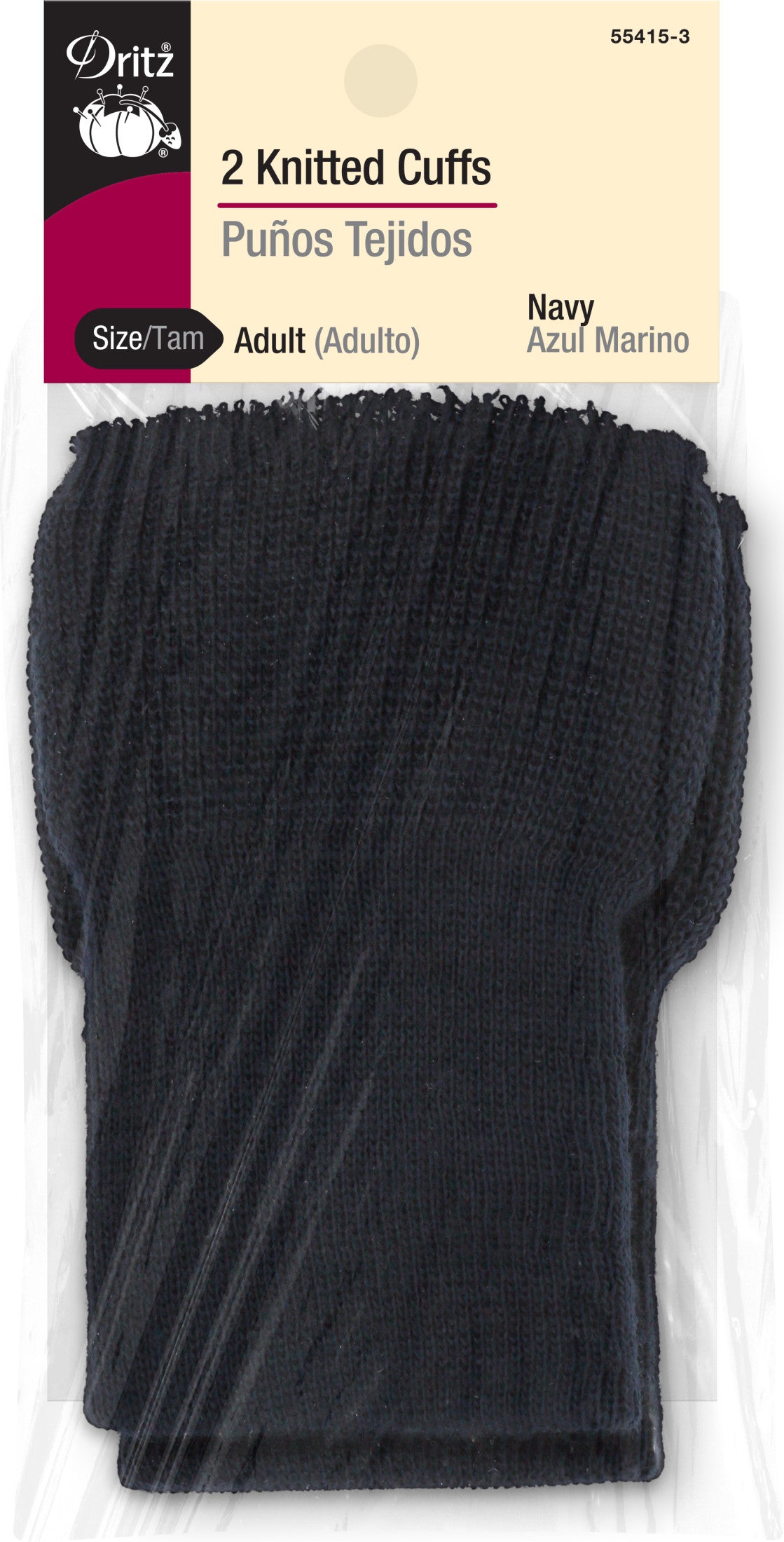 Dritz Knitted Cuffs, Black, 2 pc