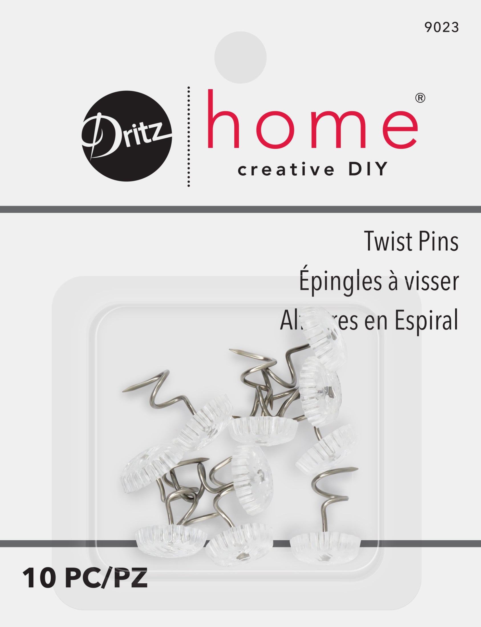 Dritz Upholstery Decorative Twist Pins 30/Pkg-Clear