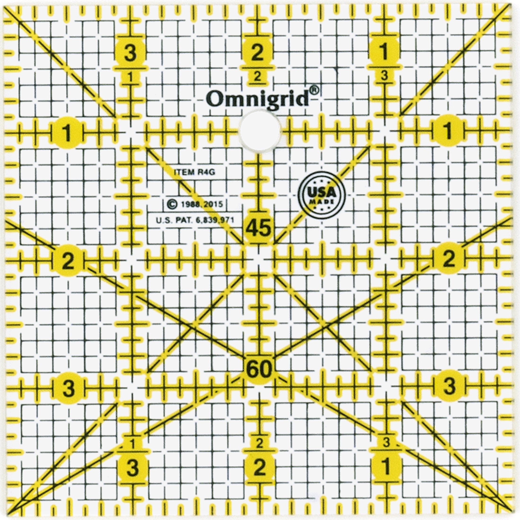 Omnigrid Right Triangle Ruler Quarter Square Up to 8 Inches