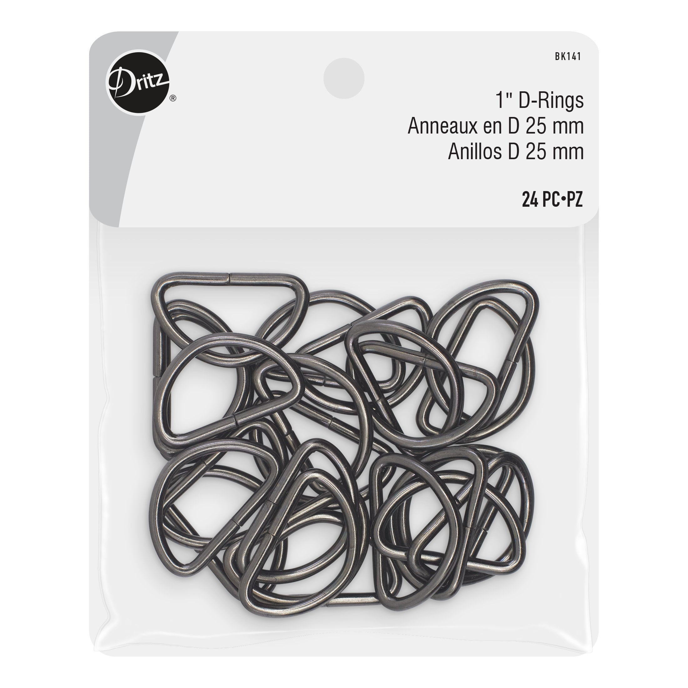 Dritz 3/4 D-Rings, Black, 4 pc