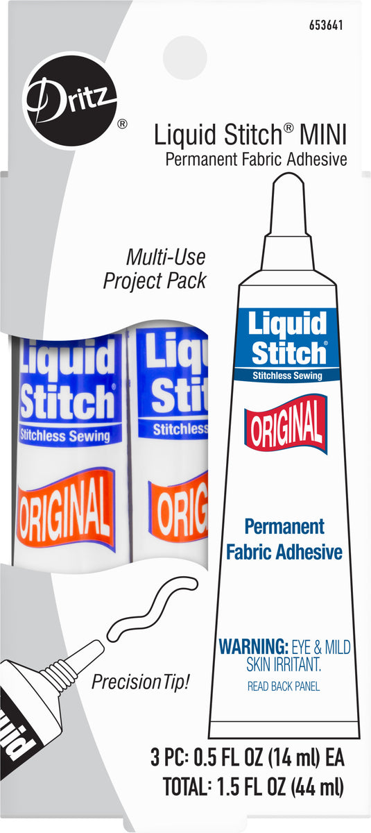 Prym Liquid Stitch Fabric Glue .5 Fl Oz No Sew Fabric Glue, Hems