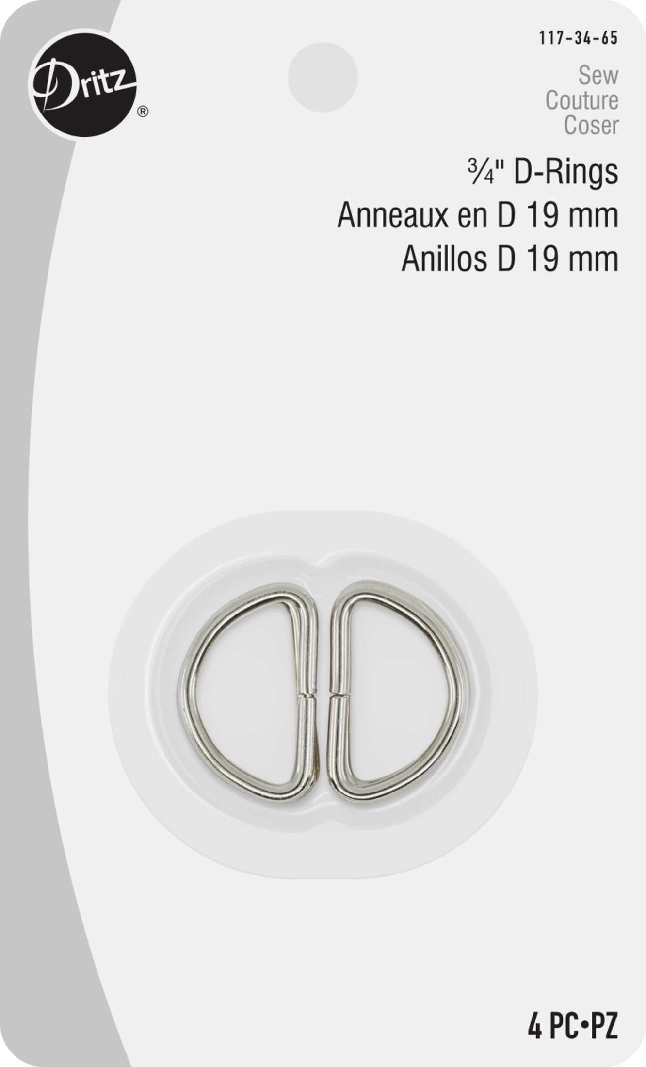 1' Inch Metal ''D'' Rings - Dritz D Rings