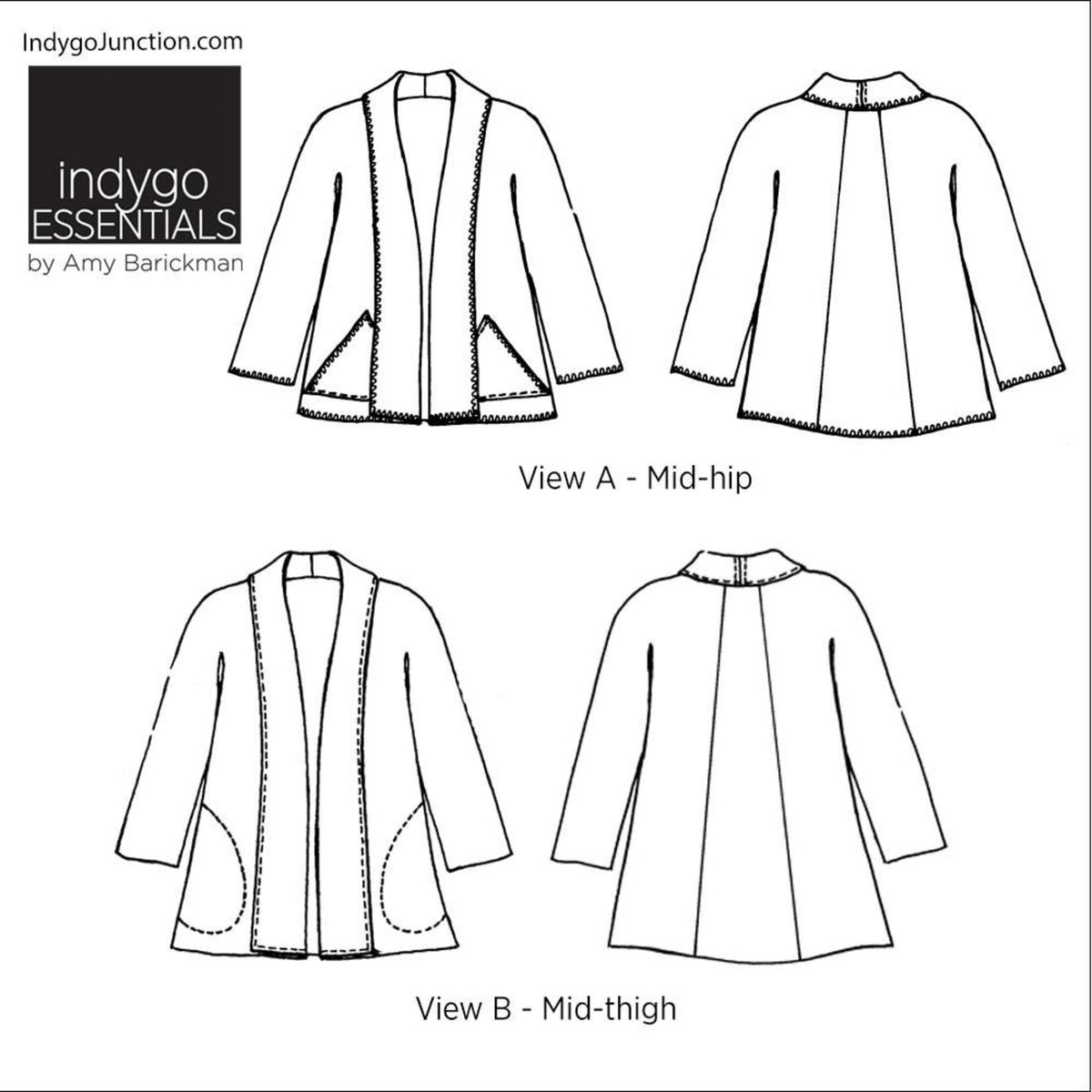 Indygo Junction Swing Jacket Pattern, Free PDF Download | Handicraft