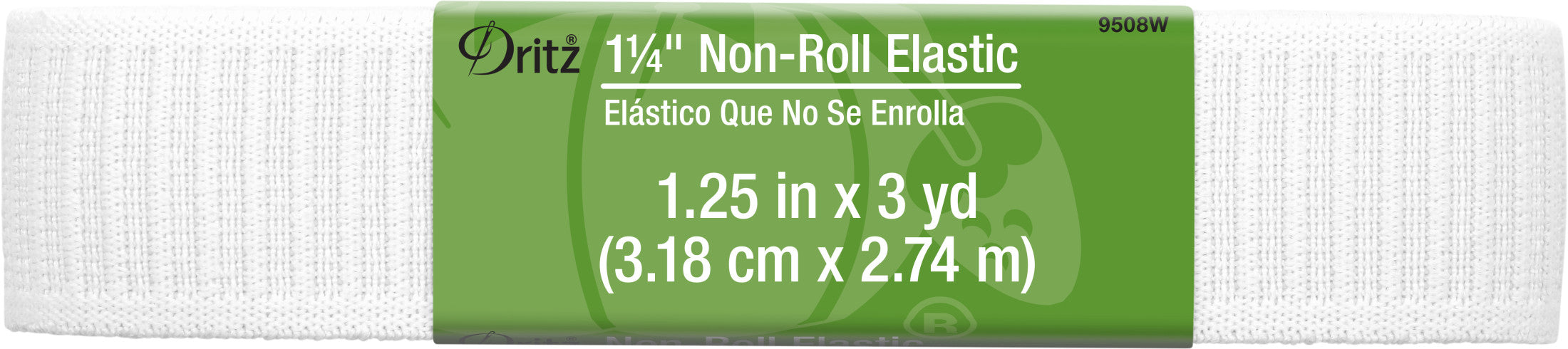 1-1/4 Non-Roll Elastic, White