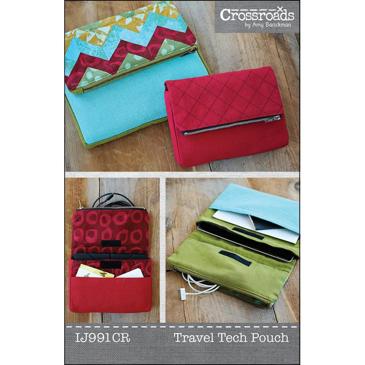 Indygo Junction Quilted Chevron Travel Tech Pouch Pattern, Free PDF ...